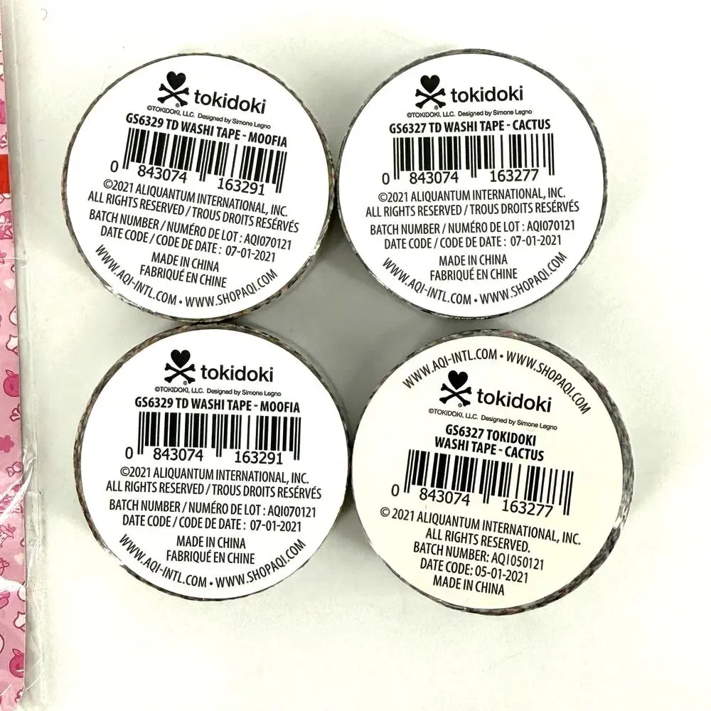Tokidoki Lot Magnets 4 Washi Tape Set Moofia Cactus Donutella Vampire Candy Fan
